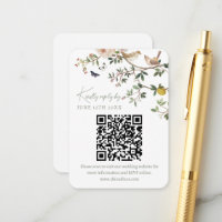 Chinoiserie-Hochzeitswebsite RSVP-QR-Code