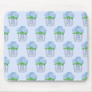 Chinoiserie Hydrangea Mouse Pad Mousepad