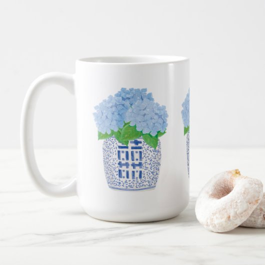 Chinoiserie Hydrangea Tasse (Mit Donut)