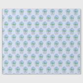Chinoiserie Hydrangea Wrapping Paper Geschenkpapier (Flach)