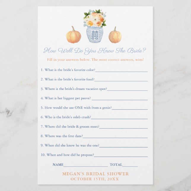 Chinoiserie im Herbst, die Braut des besten Spiels (Vorderseite)