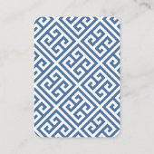 Chinoiserie in Blau und Rosa bringt eine Babydusch Begleitkarte (Rückseite)