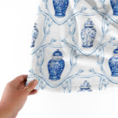 Chinoiserie Ingwer-Krug-Monogramm Fleecedecke
