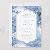 Chinoiserie-Inspiriert Muster ID1094 Einladung (Vorderseite)