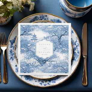 Chinoiserie, Inspiriert Porzellan, Wedding Name ID Serviette