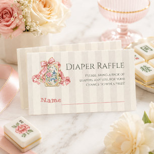 Chinoiserie-Kachel Mahjong Mädchen Baby Shower Win Begleitkarte