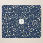 Chinoiserie Kamelien-Garten-Monogramm  Sherpadecke (Vorderseite (Horizontal))