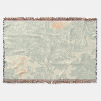 Chinoiserie-Kranich-Toile-Botanischer-Asiatischer- Decke