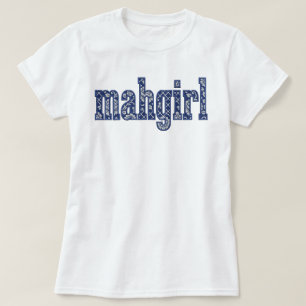 Chinoiserie-Kundenspezifischer-Rücken-Name Mahgirl T-Shirt