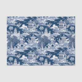 Chinoiserie Landschaftsbild Seidenpapier