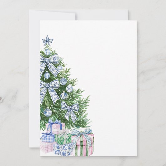 Chinoiserie Lass's Deck the Halls Brautparty Einladung (Rückseite)