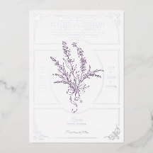 Chinoiserie Lavender Bouquet Viktorianische Hochze