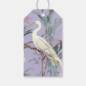 Chinoiserie Lavender Floral Egret Geschenkanhänger (Rückseite)