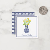 Chinoiserie Lemon Bäume Geschenkgutscheine Karten (Vorderseite/Rückseite Beispiel)