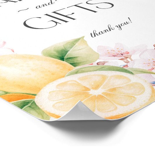 Chinoiserie Lemon Party Parco delle camelie Locarn Poster (Ecke)