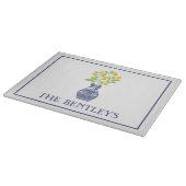 Chinoiserie Lemon Personalisiertes Bike Schneidebrett (Ecke)