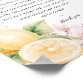 Chinoiserie Lemon Tea Diaper Gedanken Kinderdusche Poster (Ecke)
