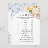 Chinoiserie Lemon Tea Party Kinderspielzeug Einladung (Vorne/Hinten)