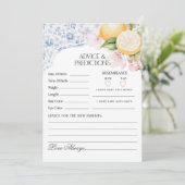 Chinoiserie Lemon Teezeremonie mit Mama Beratung f Einladung (Stehend Vorderseite)