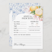 Chinoiserie Lemon Teezeremonie mit Mama Beratung f Einladung (Vorne/Hinten)