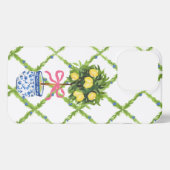 Chinoiserie Lemon Topiary, Grandmillenial iPhone Hülle (Rückseite (Horizontal))