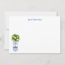 Chinoiserie Lemon Topiary Stationery