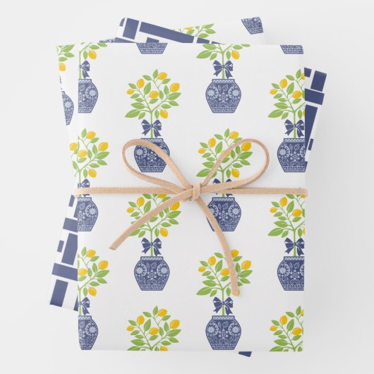 Chinoiserie Lemon Tree Geschenkgutscheine Geschenkpapier Set (Beispiel)