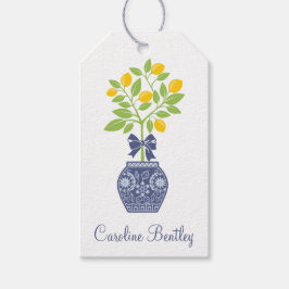 Chinoiserie Lemon Tree Gift Tags Geschenkanhänger