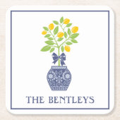 Chinoiserie Lemon Tree Paper Untersetzer (Vorderseite)