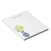 Chinoiserie Lemon Tree Personalisiert Notepad Notizblock (angewinkelt)