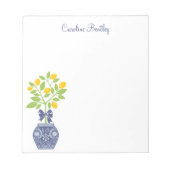 Chinoiserie Lemon Tree Personalisiert Notepad Notizblock (Vorderseite)