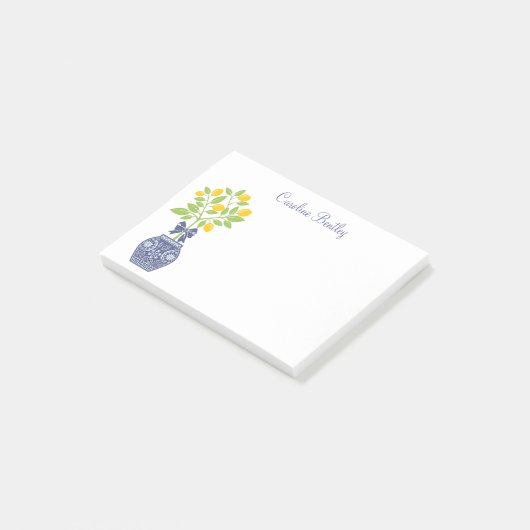 Chinoiserie Lemon Tree Post-it Notepad Post-it Klebezettel (angewinkelt)