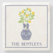 Chinoiserie Lemon Tree Untersetzer (Vorderseite)