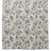 Chinoiserie Libellen, Gänseblümchen und Spitze Duschvorhang (Vorderseite)