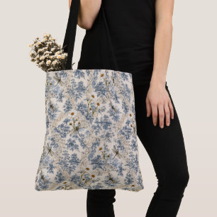 Chinoiserie Libellen, Gänseblümchen und Spitze Tasche