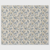 Chinoiserie Libellen, Spitze und Gänseblümchen Geschenkpapier (Flach)
