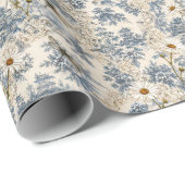 Chinoiserie Libellen, Spitze und Gänseblümchen Geschenkpapier (Rolleneckpunkt)