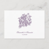 Chinoiserie Lila Bouquet Viktorianisch Wedding RSV Begleitkarte (Rückseite)
