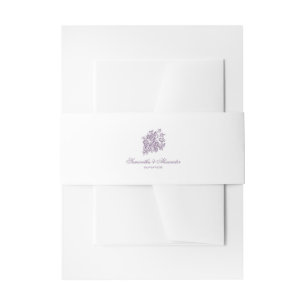 Chinoiserie Lila Rose Bouquet Viktorianische Hochz Einladungsbanderole