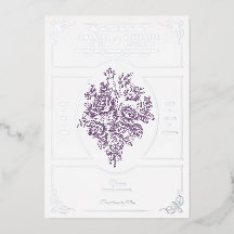 Chinoiserie Lila Rose Bouquet Viktorianische Hochz