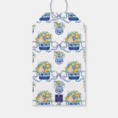 Chinoiserie Mandarinen Weihnachten Geschenkanhänger (Rückseite)