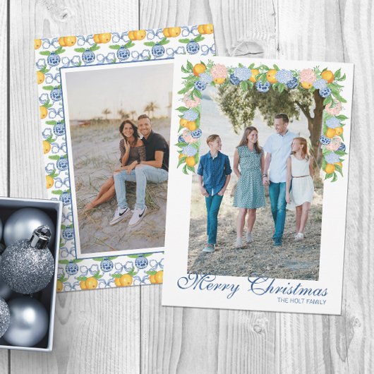 Chinoiserie Mandarins Foto Feiertagskarte