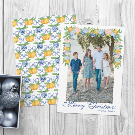 Chinoiserie Mandarins Foto Feiertagskarte