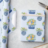 Chinoiserie Mandarins & Hydrangeas Geschenkpapier