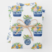 Chinoiserie Mandarins & Hydrangeas Geschenkpapier Set (Beispiel)