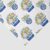 Chinoiserie Mandarins & Hydrangeas Seidenpapier (Ausschnitt)