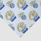 Chinoiserie Mandarins & Hydrangeas Seidenpapier (Ausschnitt)