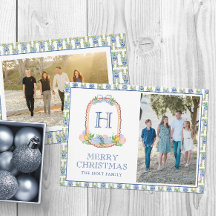 Chinoiserie Mandarins Monogram Wappen