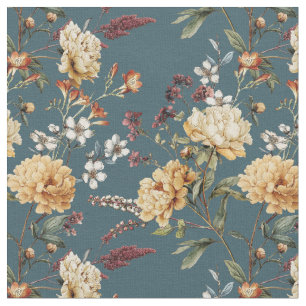 Chinoiserie melancholische Florale Wasserfarbe Bot Stoff