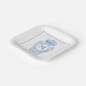 Chinoiserie Mit Monogramm Ginger Jar Teller (Gewinkelt)